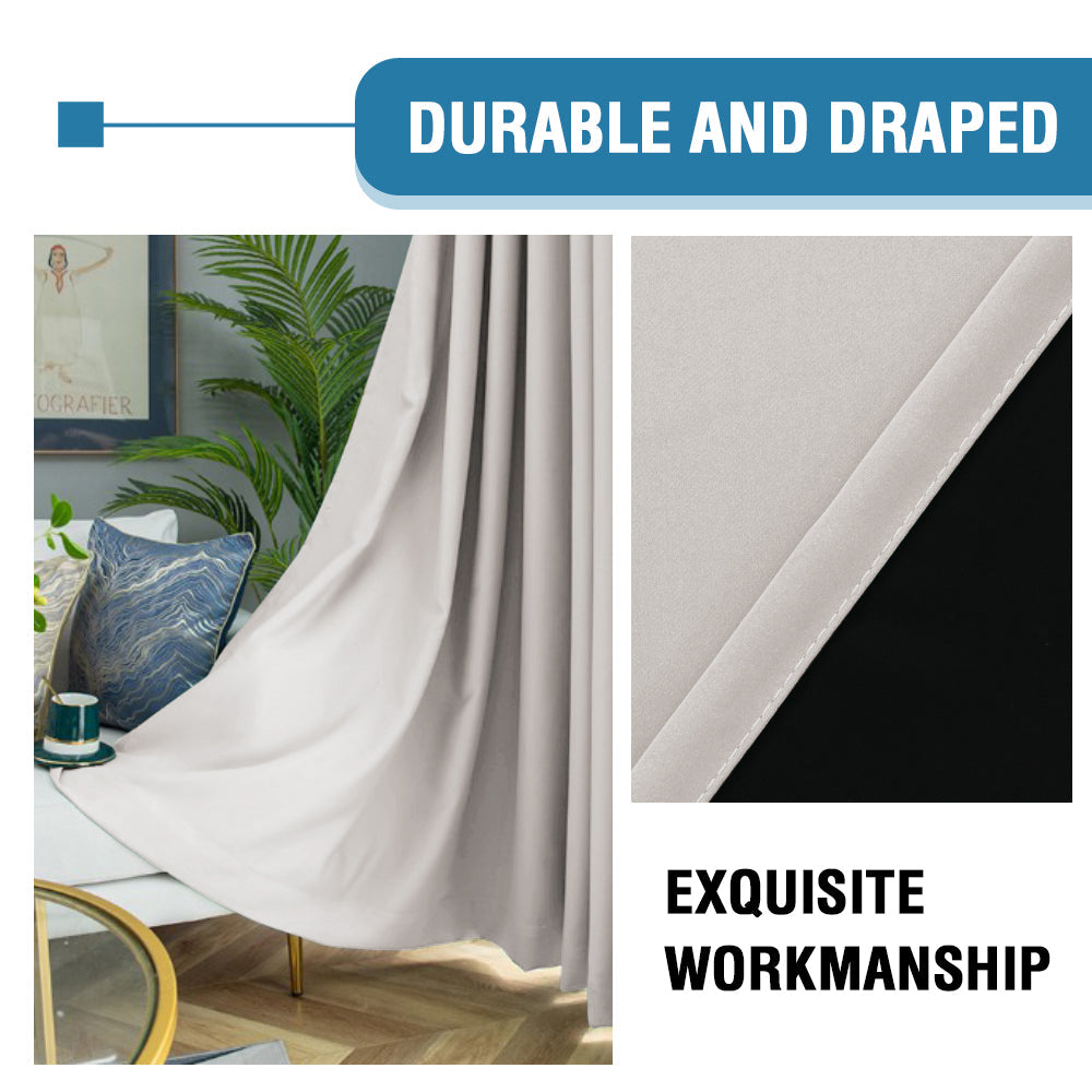 100% Blackout Curtains for Bedroom Thermal Insulated Blackout Curtains