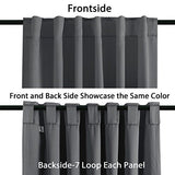 Blackout Thermal Insulated Room Darkening Back Tab/Rod Pocket Solid Color Curtains