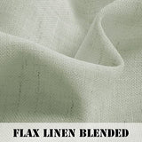 Natural Linen Blended Curtains Light Filtering Rod Pocket Sheer Curtains