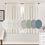Natural Linen Blended Curtains Light Filtering Rod Pocket Sheer Curtains