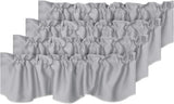 Blackout Rod Pocket Window Valance Solid Curtains