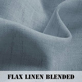 Natural Linen Blended Curtains Light Filtering Rod Pocket Sheer Curtains