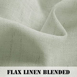 Linen Curtains Natural Linen Blended Tab Top Light Filtering Sheer Curtains
