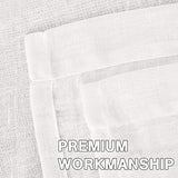 Natural Linen Blended Privacy Sheer Nickel Grommets Curtains