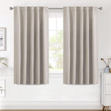 Blackout Thermal Insulated Back Tab/Rod Pocket Solid Color Curtains