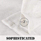 Natural Linen Blended Curtains Light Filtering Rod Pocket Sheer Curtains