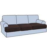 H.VERSAILTEX Stretch 2 Piece T Cushion Sofa Slipcovers Individually Sofa Cushion Covers for 2 Cushion Couch Sofa Seat Cushion Covers with Elastic Bands Featuring Thicker Jacquard Fabric, Dusty Blue