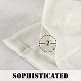 Natural Linen Blended Curtains Light Filtering Rod Pocket Sheer Curtains
