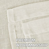 Natural Linen Blended Privacy Sheer Nickel Grommets Curtains