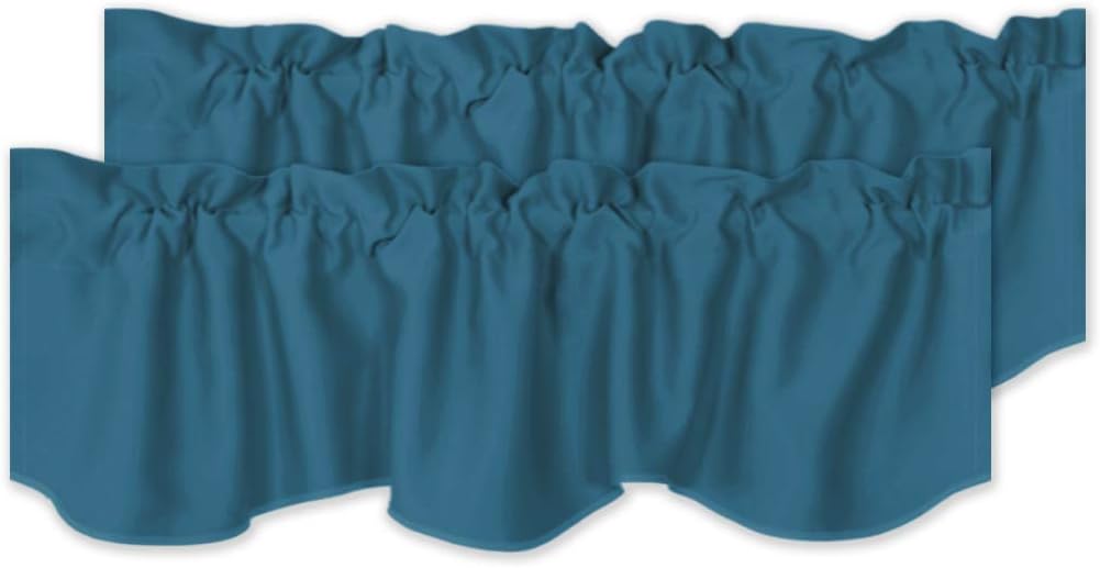 Blackout Rod Pocket Window Valance Solid Curtains