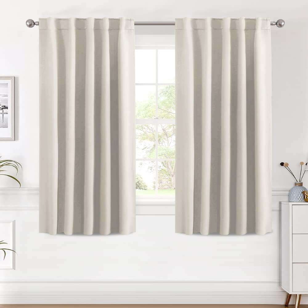 Blackout Thermal Insulated Back Tab/Rod Pocket Solid Color Curtains