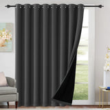 100% Blackout Black Liners Grommet Solid Color Curtains