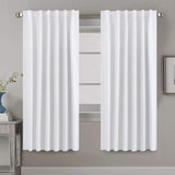 Blackout Thermal Insulated Back Tab/Rod Pocket Solid Color Curtains