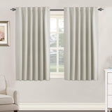 Blackout Thermal Insulated Back Tab/Rod Pocket Solid Color Curtains