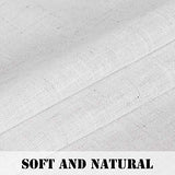 Linen Curtains Natural Linen Blended Tab Top Light Filtering Sheer Curtains