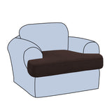 H.VERSAILTEX Stretch 2 Piece T Cushion Sofa Slipcovers Individually Sofa Cushion Covers for 2 Cushion Couch Sofa Seat Cushion Covers with Elastic Bands Featuring Thicker Jacquard Fabric, Dusty Blue