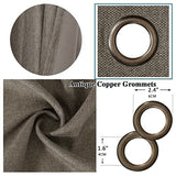 Linen Blackout Thermal Insulated  Primitive Textured Grommet Curtain