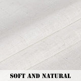 Natural Linen Blended Curtains Light Filtering Rod Pocket Sheer Curtains