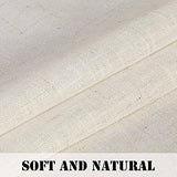 Natural Linen Blended Curtains Light Filtering Rod Pocket Sheer Curtains