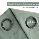 Blackout Thermal Insulated Grommet Solid Color Curtains