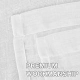 Natural Linen Blended Privacy Sheer Nickel Grommets Curtains
