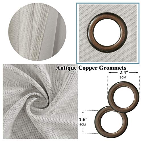 Linen Blackout Thermal Insulated  Primitive Textured Grommet Curtain