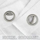 Natural Linen Blended Privacy Sheer Nickel Grommets Curtains
