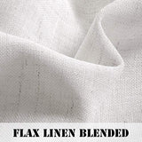 Linen Curtains Natural Linen Blended Tab Top Light Filtering Sheer Curtains