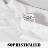Linen Curtains Natural Linen Blended Tab Top Light Filtering Sheer Curtains