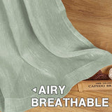 Natural Linen Blended Privacy Sheer Nickel Grommets Curtains