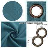 Linen Blackout Thermal Insulated  Primitive Textured Grommet Curtain