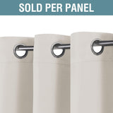 Light Blocking Thermal Insulated Curtain Grommet Top One Panel