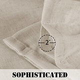 Natural Linen Blended Curtains Light Filtering Rod Pocket Sheer Curtains