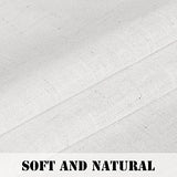 Natural Linen Blended Curtains Light Filtering Rod Pocket Sheer Curtains