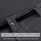 Blackout Thermal Insulated Room Darkening Back Tab/Rod Pocket Solid Color Curtains
