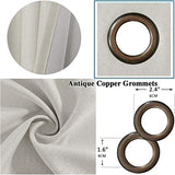 Linen Blackout Thermal Insulated  Primitive Textured Grommet Curtain