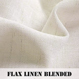 Natural Linen Blended Curtains Light Filtering Rod Pocket Sheer Curtains