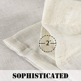 Natural Linen Blended Curtains Light Filtering Rod Pocket Sheer Curtains
