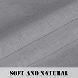 Linen Curtains Natural Linen Blended Tab Top Light Filtering Sheer Curtains