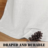 Natural Linen Blended Curtains Light Filtering Rod Pocket Sheer Curtains