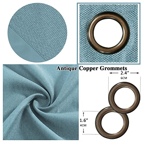 Linen Blackout Thermal Insulated  Primitive Textured Grommet Curtain