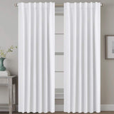 Blackout Thermal Insulated Back Tab/Rod Pocket Solid Color Curtains