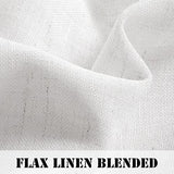 Natural Linen Blended Curtains Light Filtering Rod Pocket Sheer Curtains