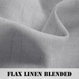 Natural Linen Blended Curtains Light Filtering Rod Pocket Sheer Curtains