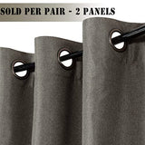Linen Blackout Thermal Insulated  Primitive Textured Grommet Curtain