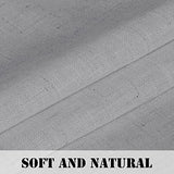 Natural Linen Blended Curtains Light Filtering Rod Pocket Sheer Curtains