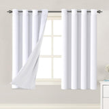 H.VERSAILTEX 100% Blackout Lined Curtains, 2 Thick Layers Completely Blackout Window Treatment Thermal Insulated Drapes for Kitchen/Bedroom (1 Pair, 52" Width x 63" Length Each Panel, Navy)