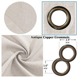 Linen Blackout Thermal Insulated  Primitive Textured Grommet Curtain