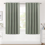 Blackout Thermal Insulated Back Tab/Rod Pocket Solid Color Curtains