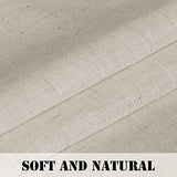 Natural Linen Blended Curtains Light Filtering Rod Pocket Sheer Curtains